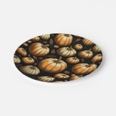 Viele Pumpkins Pappteller (Schrägansicht)