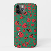 Viele Red Ladybugs Lucky Pattern Green Case-Mate iPhone Hülle (Rückseite)