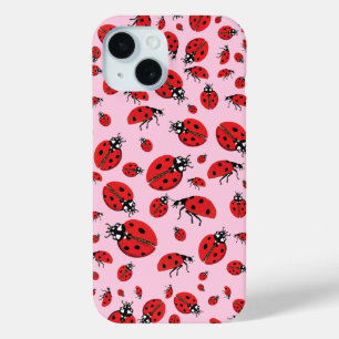 Viele Red Ladybugs Lucky Pattern Pastel Pink Case-Mate iPhone Hülle