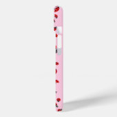 Viele Red Ladybugs Lucky Pattern Pastel Pink Case-Mate iPhone Hülle (Rückseite / Links)