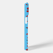 Viele Red Ladybugs Lucky Pattern Sky Blue Case-Mate iPhone Hülle (Rückseite / Rechts)