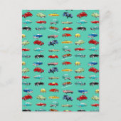 Viele Retro-Autos Postkarte (Vorderseite)