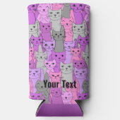 Viele rosa Lila Katzen - Design Seltzer kann sich  Selters Dosenkühler (Vorderseite)