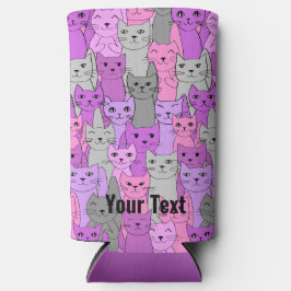 Viele rosa Lila Katzen - Design Seltzer kann sich  Selters Dosenkühler