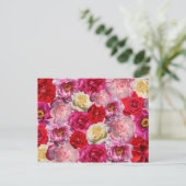viele Rose Postkarte (Stehend Vorderseite)