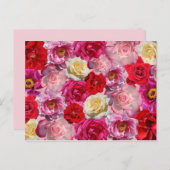 viele Rose Postkarte (Vorne/Hinten)