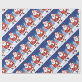 Viele santas gekleidete Weihnachtsverpackungspapie Geschenkpapier (Flach)