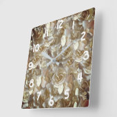 Viele schöne Blätter der Rose Quadratische Wanduhr (Winkel)