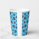 Viele Schwarz-Paw-Prints Design Paper Cup Pappbecher (Rechts)