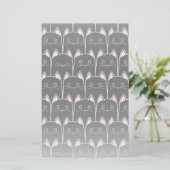 Viele schwarze Katzen Muster Briefpapier (Stehend Vorderseite)