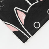 Viele schwarze Katzen Muster Fleecedecke (Ecke)