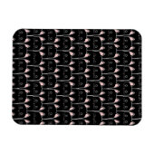 Viele schwarze Katzen Muster Magnet (Horizontal)