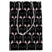 Viele schwarze Katzen Muster Mittlere Geschenktüte (Vorderseite)