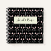 Viele schwarze Katzen Muster Notizblock (Vorderseite)