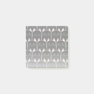 Viele schwarze Katzen Muster Post-it Klebezettel