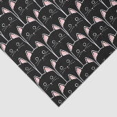 Viele schwarze Katzen Muster Seidenpapier (Ausschnitt)