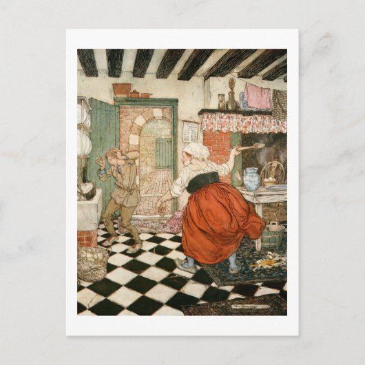 Viele sind die Schläge, die er hatte Postkarte (Vorderseite)