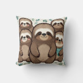 Viele Sloth Army Kissen (Vorderseite)