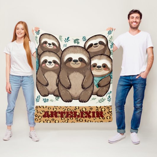 Viele Sloth Army Print Fleecedecke (Beispiel)