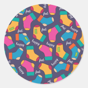 Viele Socken-Aufkleber Runder Aufkleber