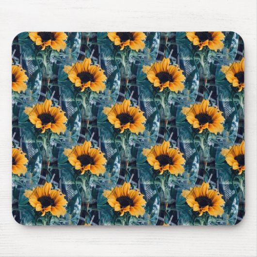 Viele sonnige Sonnenblumen.... Mousepad (Vorne)