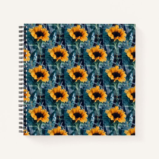 Viele sonnige Sonnenblumen.... Notizblock (Vorderseite)
