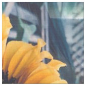 Viele sonnige Sonnenblumen.... Stoff (Nahaufnahme)