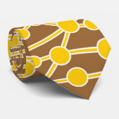 Viele Straßen II Bernstein mit Weiß auf Brown 9966 Krawatte (Gerollt)