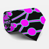 Viele Straßen II Magenta und Türkis auf schwarz Krawatte (Gerollt)