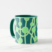 Viele Straßen II Minze Grün mit Weiß auf Grün Tasse (Vorderseite Links)