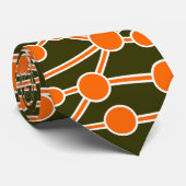 Viele Straßen II Orange & White auf dem grünen Dra Krawatte (Gerollt)