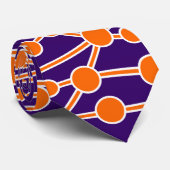 Viele Straßen II Orange & White auf Lila 330066 Krawatte (Gerollt)