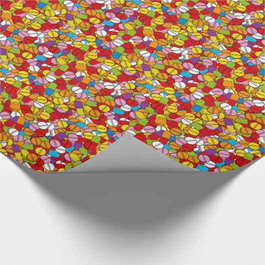 Viele Tabletten Geschenkpapier (Ecke)