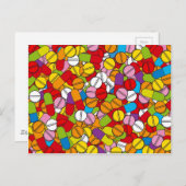 Viele Tabletten Postkarte (Vorne/Hinten)