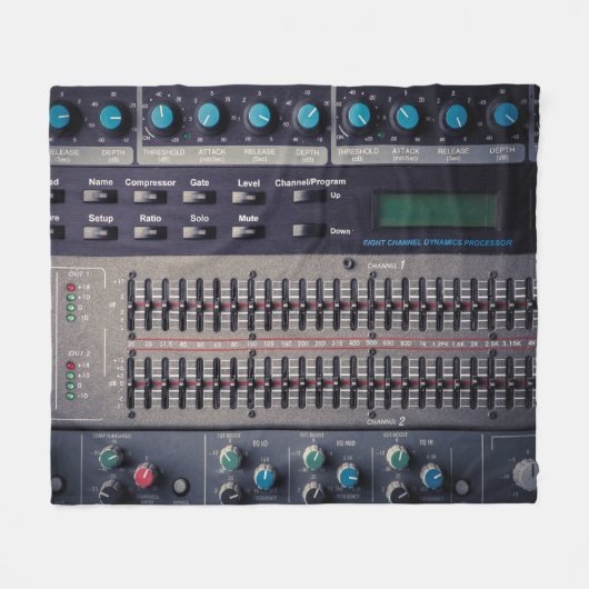 Viele Tasten Sound Mixer Studio Fleecedecke (Vorderseite (Horizontal))