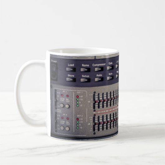 Viele Tasten Sound Mixer Studio Kaffeetasse (Links)