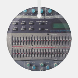 Viele Tasten Sound Mixer Studio Ornament Aus Glas
