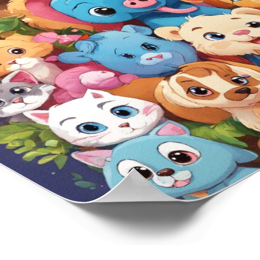 Viele Tierarten Poster (Ecke)