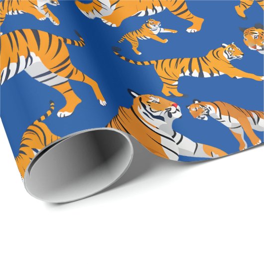 Viele Tigermuster Geschenkpapier (Rolleneckpunkt)