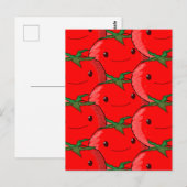 Viele Tomato Niedliche Muster Zeichnend Postkarte (Vorne/Hinten)