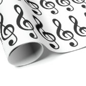 Viele Treble Clef Musical Symbole Geschenkpapier (Rolleneckpunkt)
