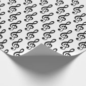 Viele treble Clef-Musikalische Symbole Geschenkpapier (Ecke)
