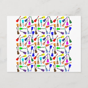 Viele Ukuleles Postkarte