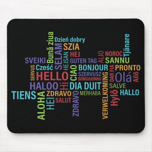 Viele verschiedene Wege zu sagen Hallo Mousepad (Vorne)