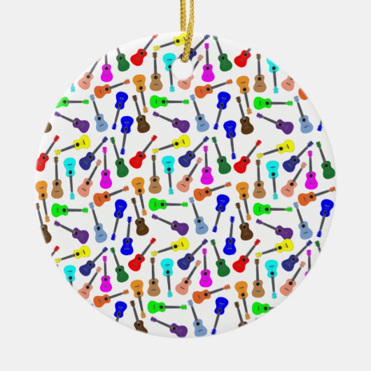 Viele vielen Ukuleles Keramik Ornament (Vorne)