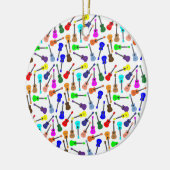 Viele vielen Ukuleles Keramik Ornament (Links)