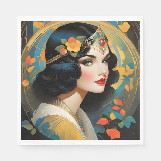 Viele Vintage Märchenbilder finden sich in Serviette (Vorderseite)