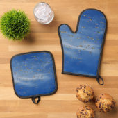 Viele Vögel Ofenhandschuh & Topflappen-Set (Oben Unten)