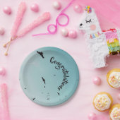 Viele Vögel und ein Kontrastmittel & Ihr Text Pappteller (Party)