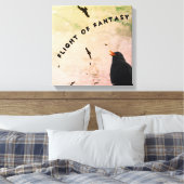 Viele Vögel und ein Kontrastmittel Leinwanddruck (Insitu (Schlafzimmer))